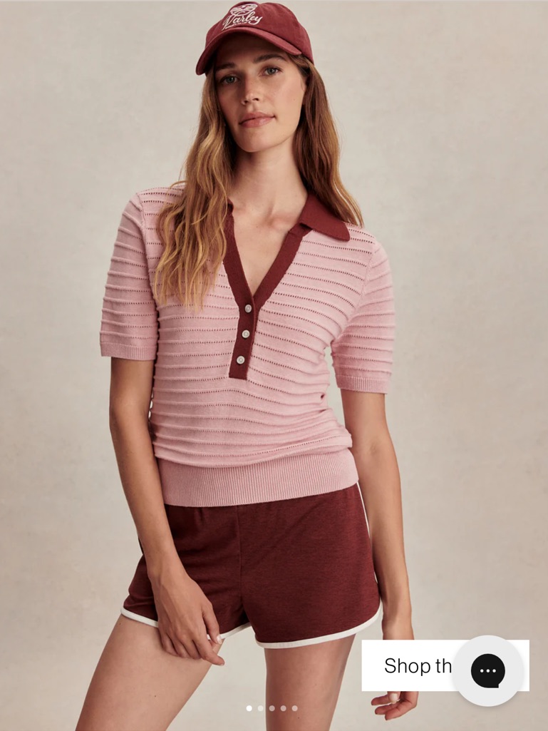 Nwt Varley Wren Knit Polo